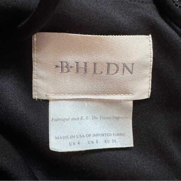 NWT Anthropologie BHLDN Lyra Faux Wrap Dress in Black - Size 4 - Picture 6 of 7